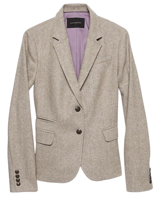 Banana Republic Jackets & Blazers - Banana Republic wool blend Herringbone Academy blazer Sz 14 excellent condition